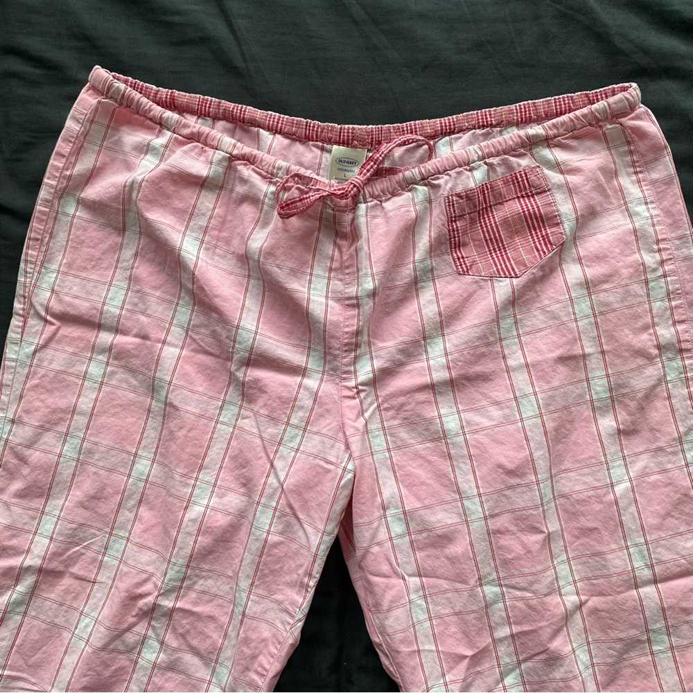 Old Navy Pink and White Striped Lounge Pants - Picture 4 of 8